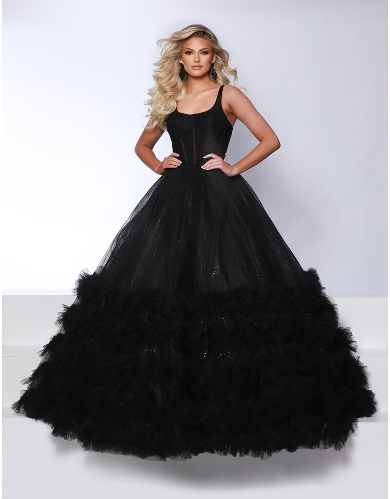 Tuelle tank corset bodice ruffle ballgown 25330