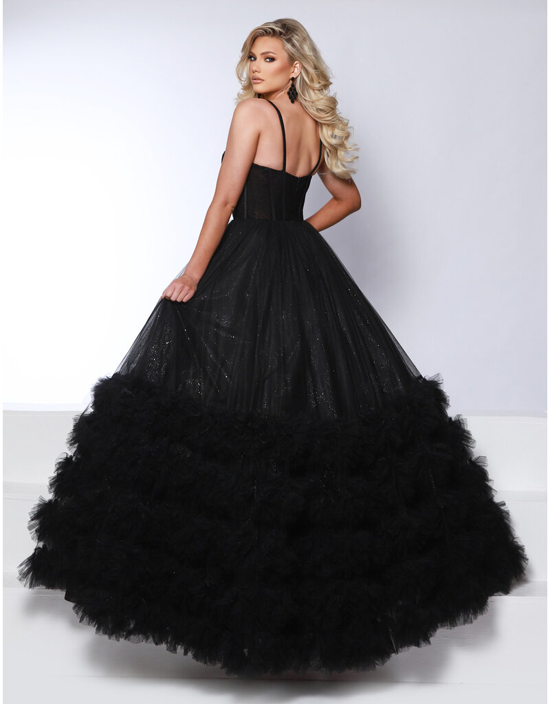 Tuelle tank corset bodice ruffle ballgown 25330