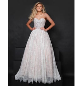 Off the shoulder glitter ballgown 25412
