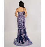 Spaghetti strap glitter fit and flare 1575