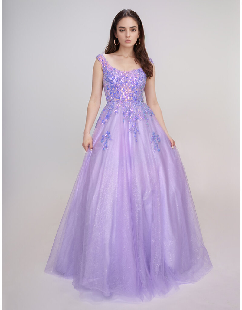 Sequin Tank scoop neck tulle ballgown 3266
