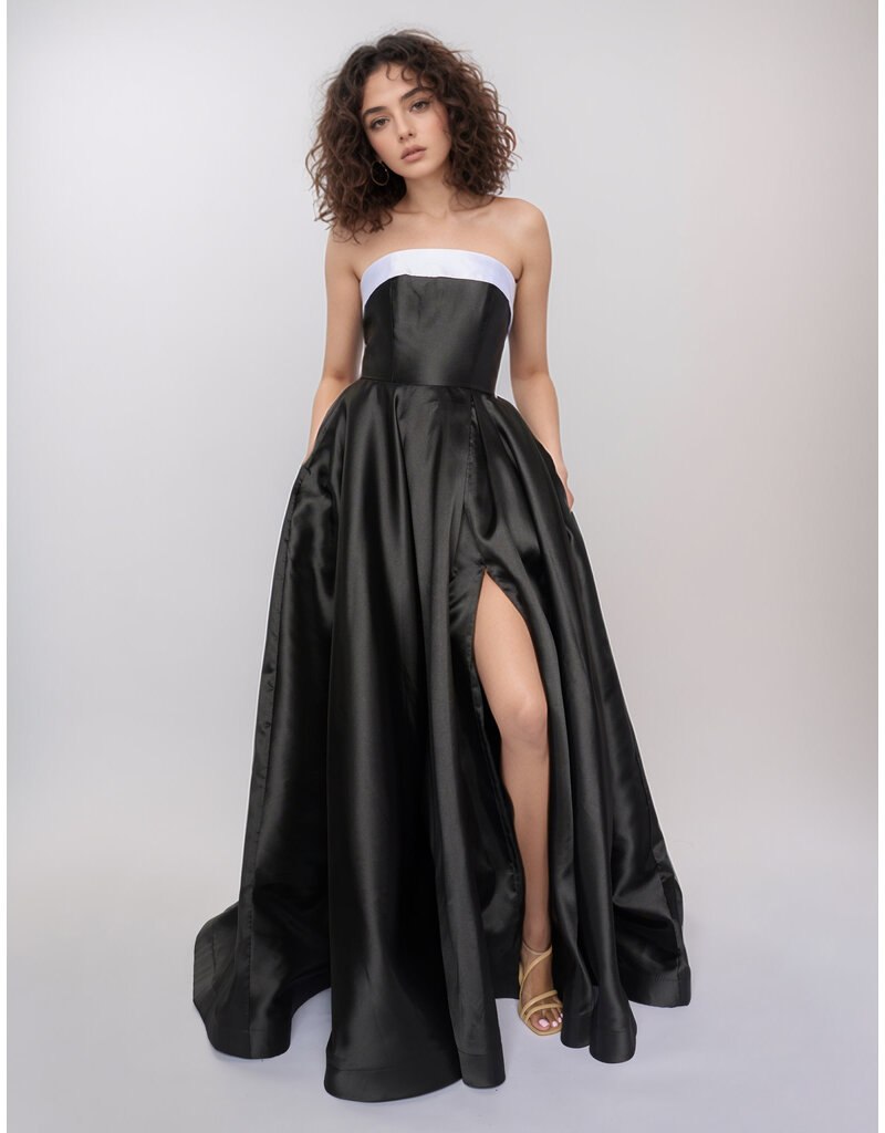 STRAPLESS CUFF A-LINE GOWN 6685