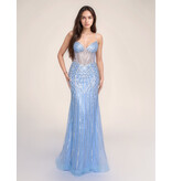 Geometric rhinestone mermaid gown 4428