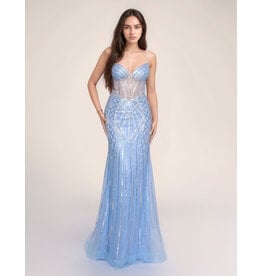 Geometric rhinestone mermaid gown 4428