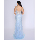 Geometric rhinestone mermaid gown 4428