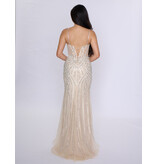 Geometric rhinestone mermaid gown 4428