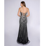 Geometric rhinestone mermaid gown 4428