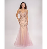 Spaghetti strap sequin tuelle mermaid 1576