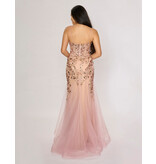 Spaghetti strap sequin tuelle mermaid 1576