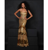 Sequin corset bodice fitted fringe mermaid 24369