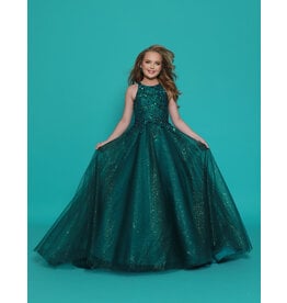 2Cute Princess Beaded lace high neck tulle ballgown G1296