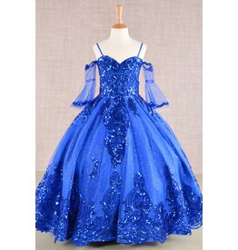 GLS Collective Off the shoulder bell sleeve sequin ballgown GK104