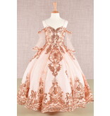 GLS Collective Off the shoulder bell sleeve sequin ballgown GK104