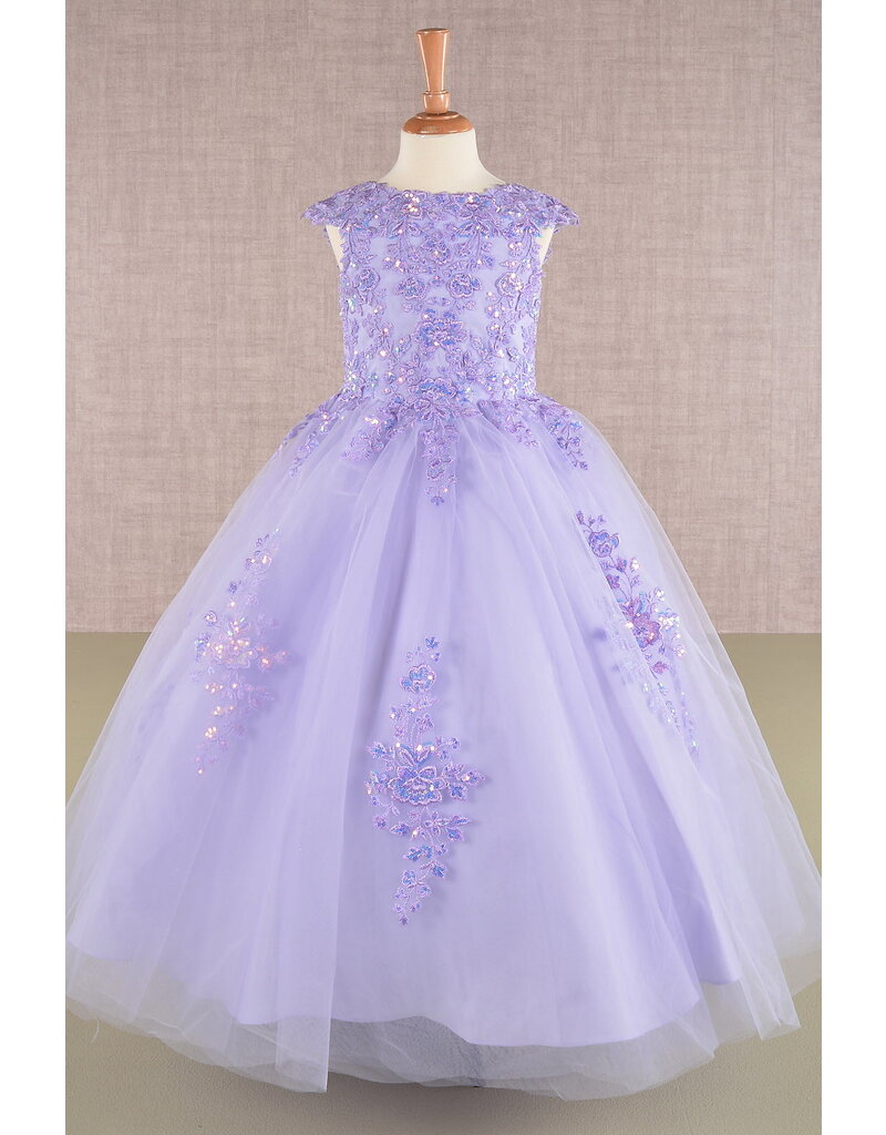 GLS Collective High neck beaded lace tulle ballgown GK108