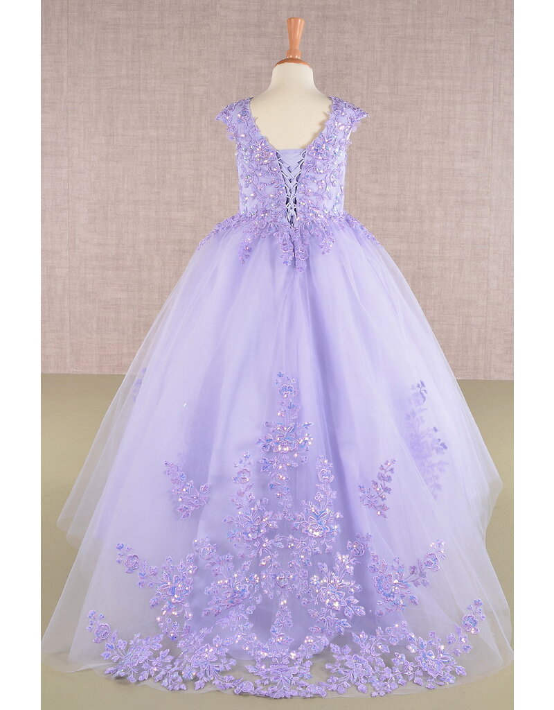 GLS Collective High neck beaded lace tulle ballgown GK108