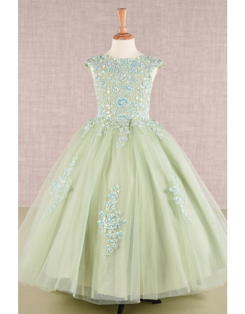 GLS Collective High neck beaded lace tulle ballgown GK108