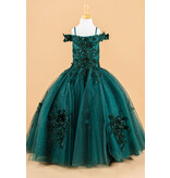 GLS Collective Off the shoulder lace beaded tulle ballgown GK121