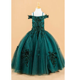 GLS Collective Off the shoulder lace beaded tulle ballgown GK121