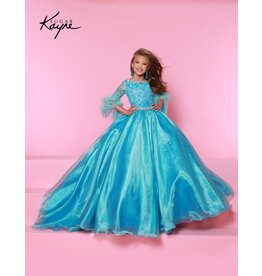 ORGANZA FULL SKIRT, FEATHER SLEEVES, C338