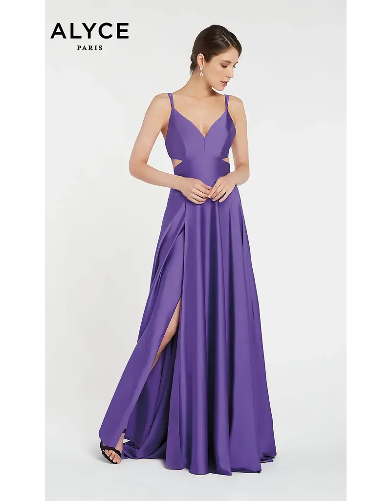 V-NCK, FULL SKIRT, LEG SLIT 60453