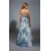 CORSET TOP, SPG. STRAPS, FULL SKIRT, W/SLIT 61752