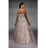 CORSET TOP, SPG. STRAPS, FULL SKIRT, W/SLIT 61752