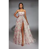CORSET TOP, SPG. STRAPS, FULL SKIRT, W/SLIT 61752