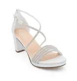 Rhinestone strap Block heel ONLY-12