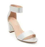 Shimmer satin velcro ankle low heel NICKY-24