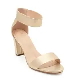 Shimmer satin velcro ankle low heel NICKY-24