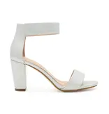 Shimmer satin velcro ankle low heel NICKY-24