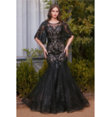 Ladivine Beaded lace mermaid w/bell sleeves A1377