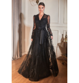 Ladivine Long sleeve beaded lace a-line gown CD233