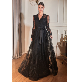 Ladivine Long sleeve beaded lace a-line gown CD233
