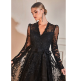 Ladivine Long sleeve beaded lace a-line gown CD233