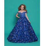 2Cute Princess Off the shoulder beaded 3D floral ballgown G1292