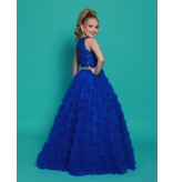 2Cute Princess High neck beaded ruffle ballgown G1293