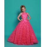 2Cute Princess High neck beaded ruffle ballgown G1293