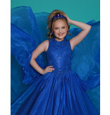 2Cute Princess High neck floral beaded bodice tulle ballgown G1300