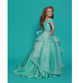 2Cute Princess Off the shoulder ruffle organza ballgown G1302