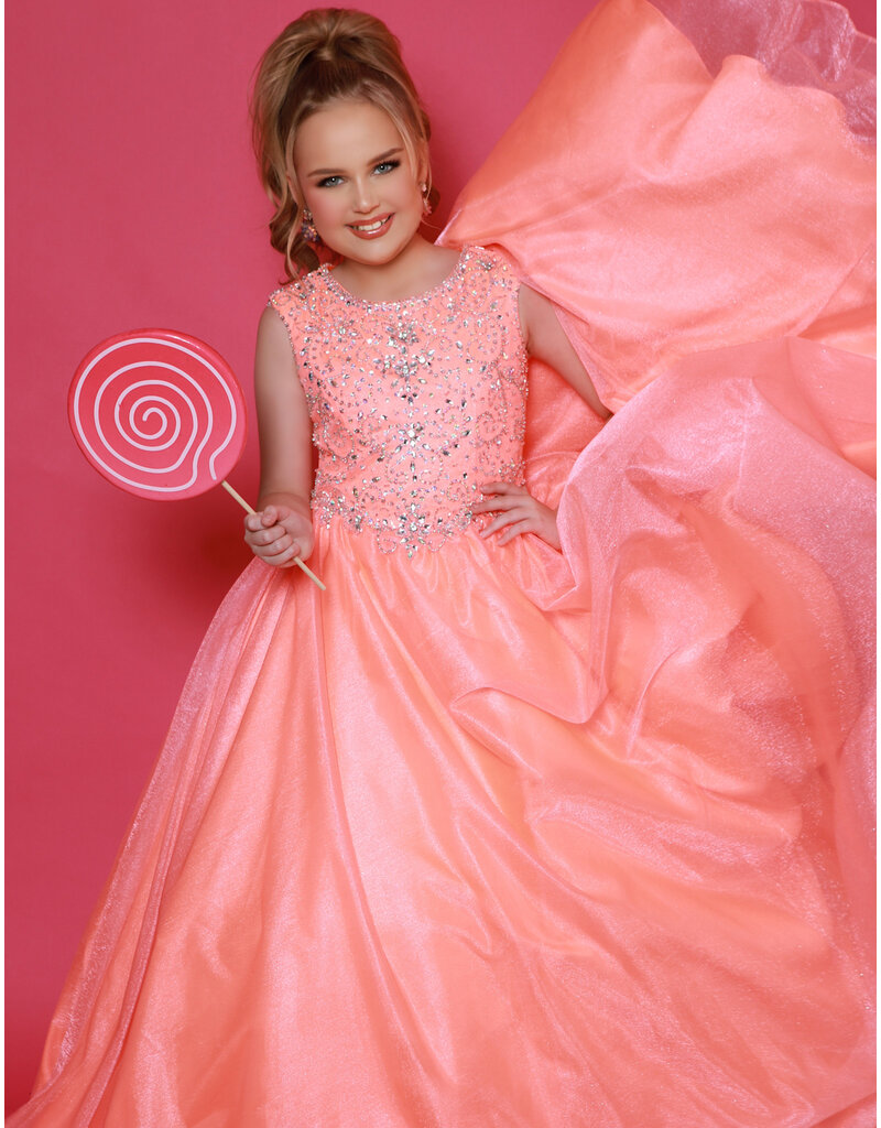 2Cute Princess High neck beaded bodice ballgown G1301