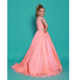 2Cute Princess High neck beaded bodice ballgown G1301