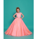2Cute Princess High neck beaded bodice ballgown G1301