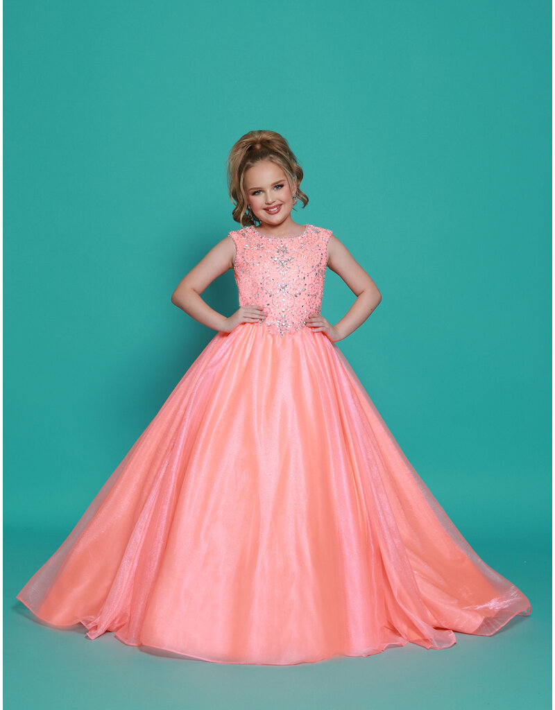 2Cute Princess High neck beaded bodice ballgown G1301