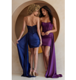 AMELIA COUTURE STRAPLESS, CORSET, MINI W/DRAPE 5060S