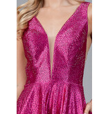 AMELIA COUTURE V-NCK, LACE UP BACK, CIRCLE SKT BZ021S