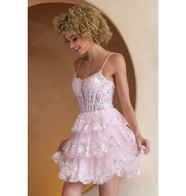 AMELIA COUTURE CORSET, SEQUIN RUFFLES, CUPCAKE MINI BZ9031S