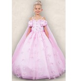 Spaghetti strap butterfly/bow ballgown 8350