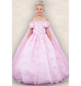 Spaghetti strap butterfly/bow ballgown 8350