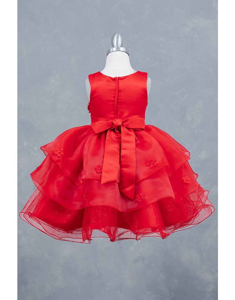 High neck lace tank tulle ruffle short gown 9176